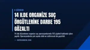 14 Ilde Organize Suç Örgütlerine Darbe 195 Gözaltı