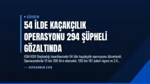 54 İlde Kaçakçılık Operasyonu 294 Şüpheli Gözaltında