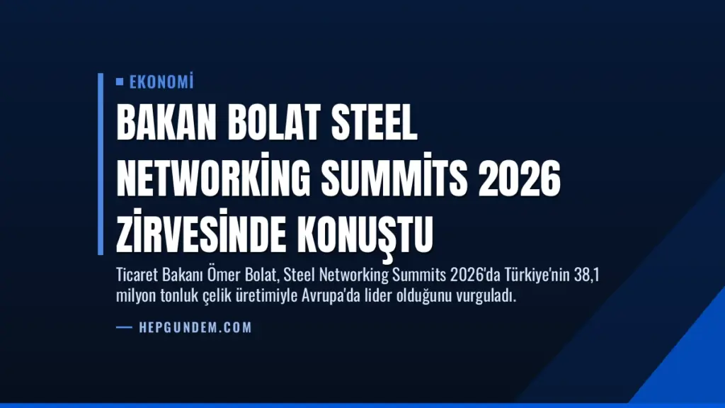 Bakan Bolat Steel Networking Summits 2026 Zirvesinde Konuştu