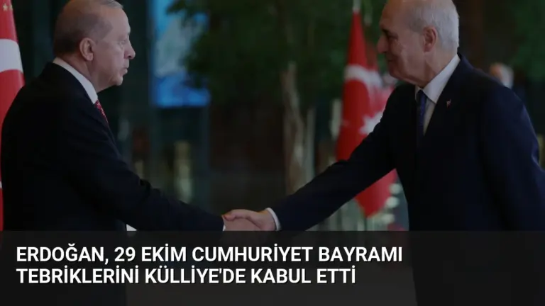 Erdoğan, 29 Ekim Cumhuriyet Bayramı tebriklerini Külliye'de kabul etti