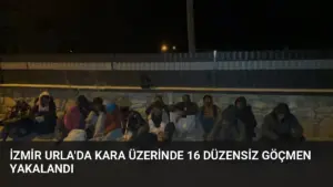 İzmir Urla’da Kara Üzerinde 16 Düzensiz Göçmen Yakalandı