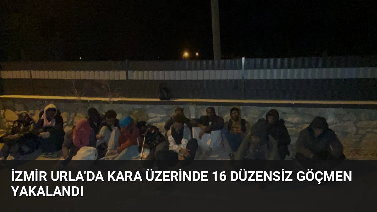 İzmir Urla’da Kara Üzerinde 16 Düzensiz Göçmen Yakalandı