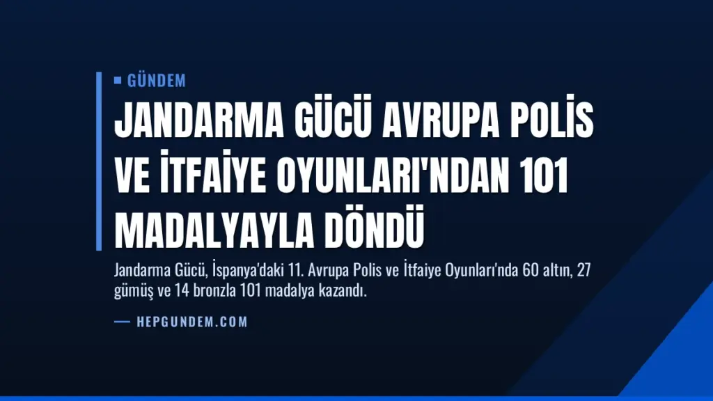Jandarma Gücü Avrupa Polis ve İtfaiye Oyunları'ndan 101 Madalyayla Döndü