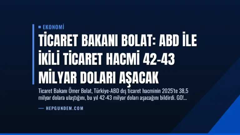 Ticaret Bakanı Bolat: ABD ile İkili Ticaret Hacmi 42-43 Milyar Doları Aşacak
