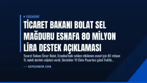Ticaret Bakanı Bolat Sel Mağduru Esnafa 80 Milyon Lira Destek Açıklaması