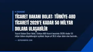 Ticaret Bakanı Bolat: Türkiye-ABD Ticareti 2028’e Kadar 50 Milyar Dolara Ulaşabilir