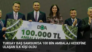 Turgay Baş Samsun’da 100 Bin Ambalaj Hedefine Ulaşan İlk Kişi Oldu
